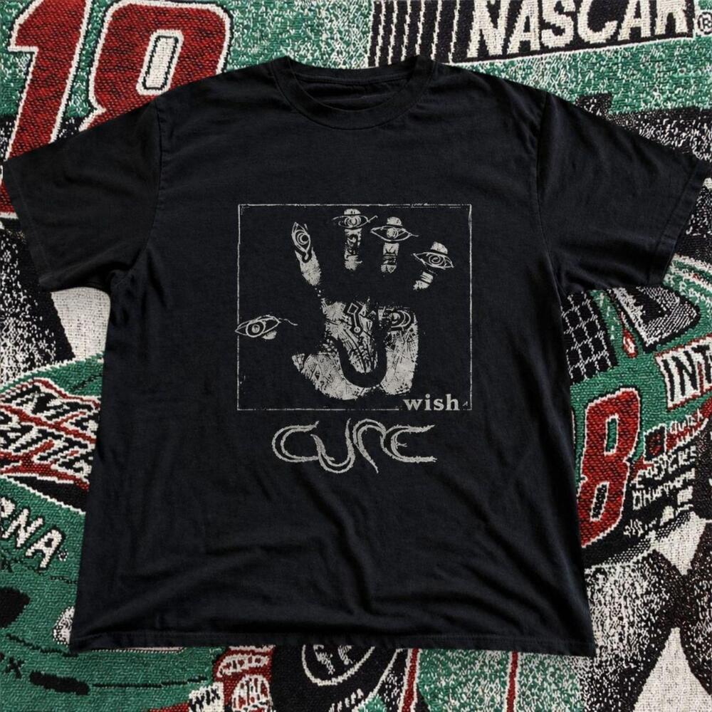 The Cure Wish Hand Graphic Tee Black Unisex